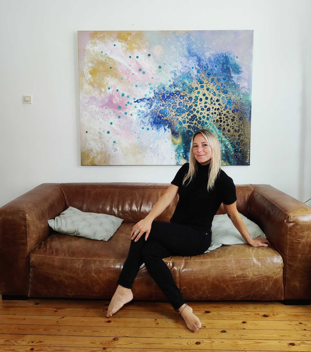 “Heaven” – A Dreamy Abstract Commission for a Modern Entrance Hall Home